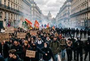 Estudiantes protestan en Francia contra recortes y falta de profesores